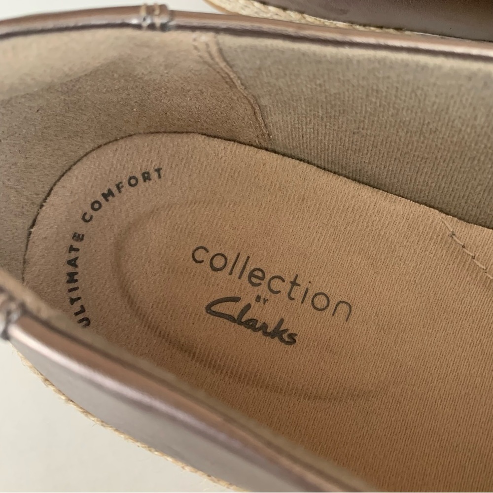 Clarks Women’s Danelly Shine Pewter Leather Slip … - image 2